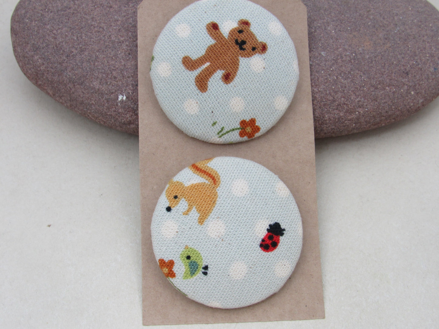 38mm Handmade Fabric Buttons