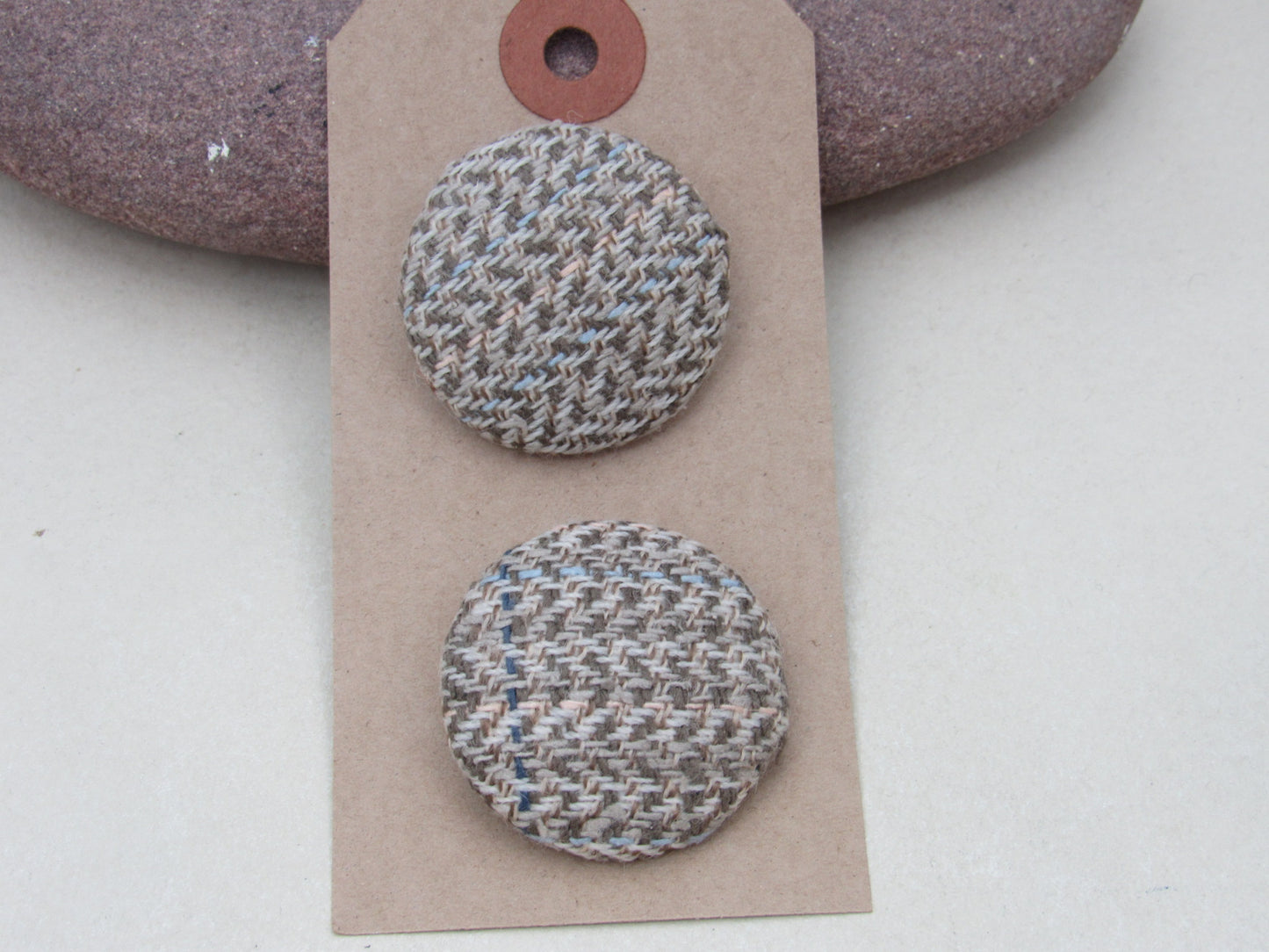 31mm Handmade Fabric Buttons