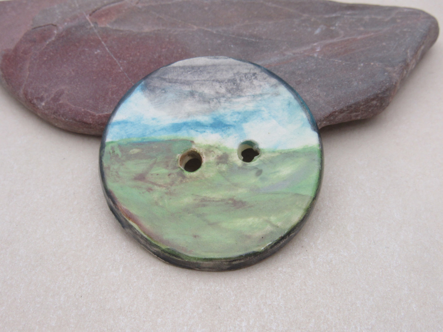 Landscape Ceramic Buttons