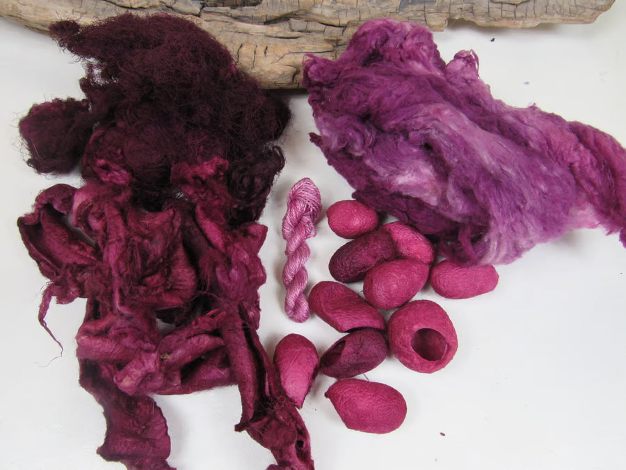 Natural Dye Silk Fibre Texture Pack