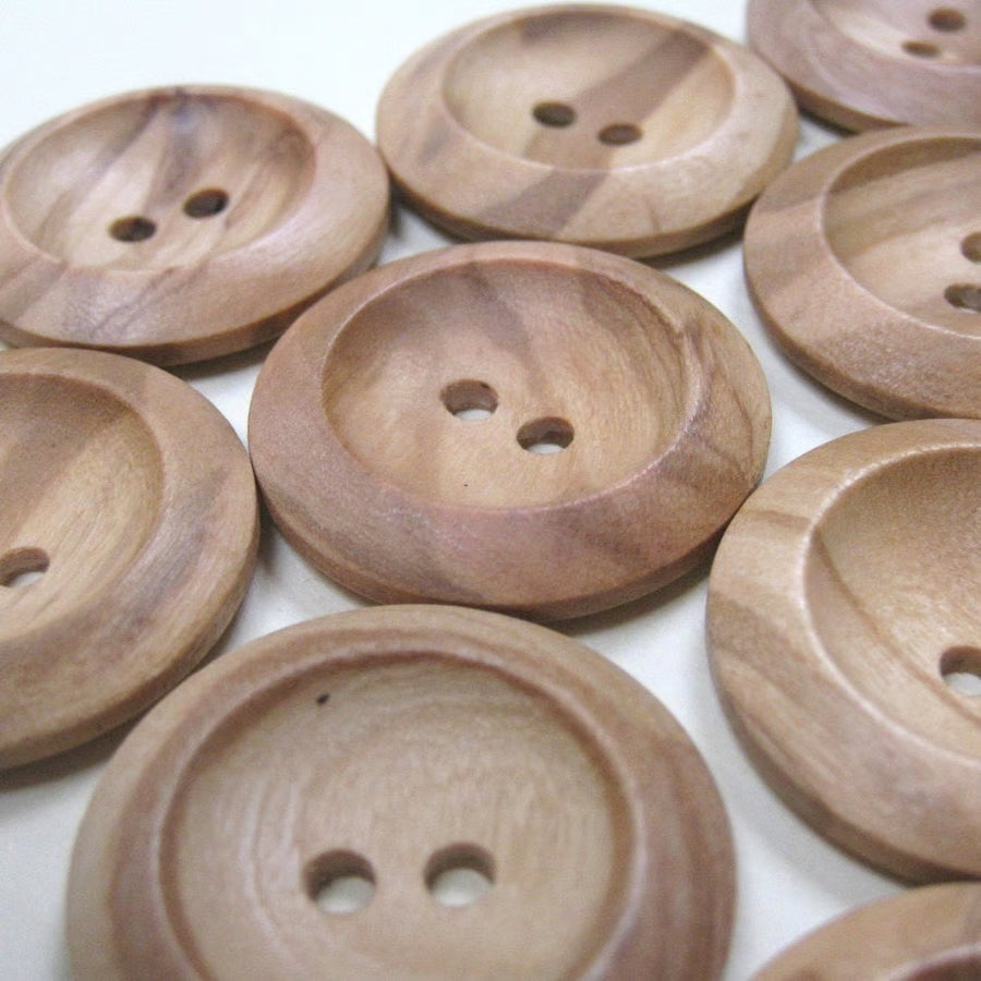 Dished Wooden Buttons