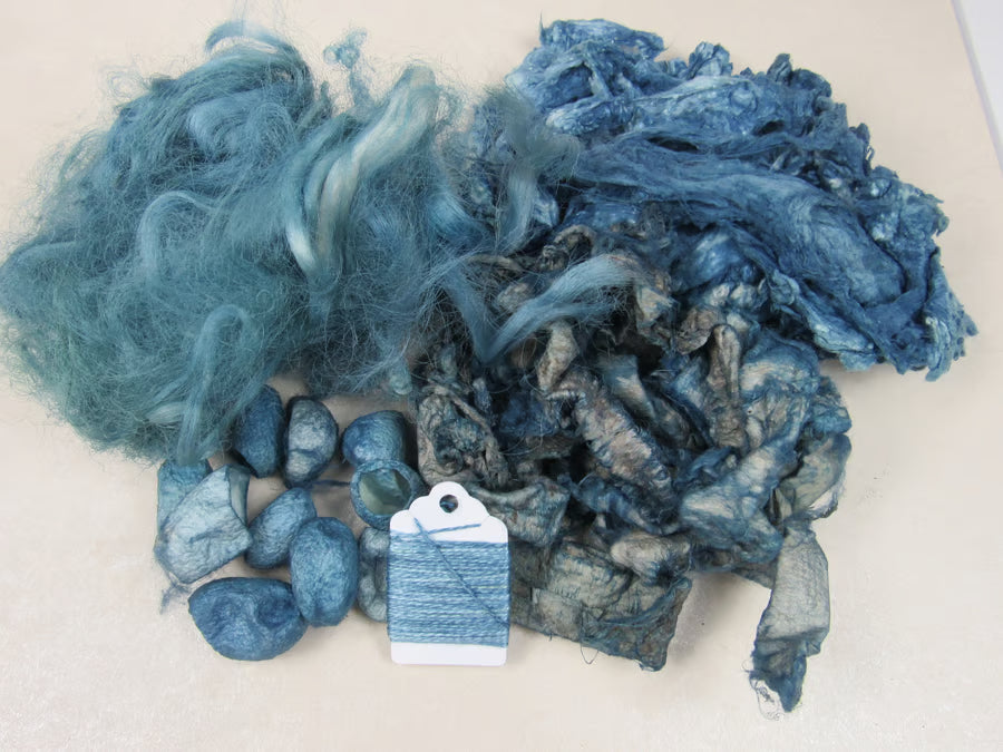Natural Dye Silk Fibre Texture Pack