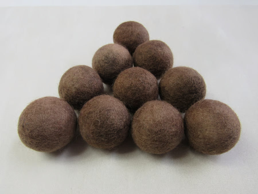 Large Natural Dye Felted Wool Balls