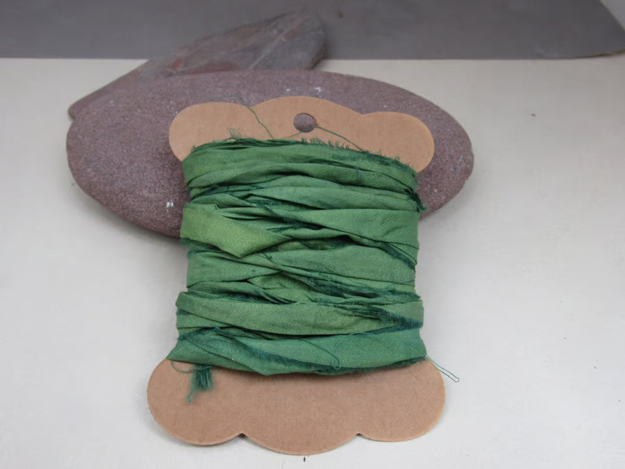 Natural Dye Sari Silk Ribbon
