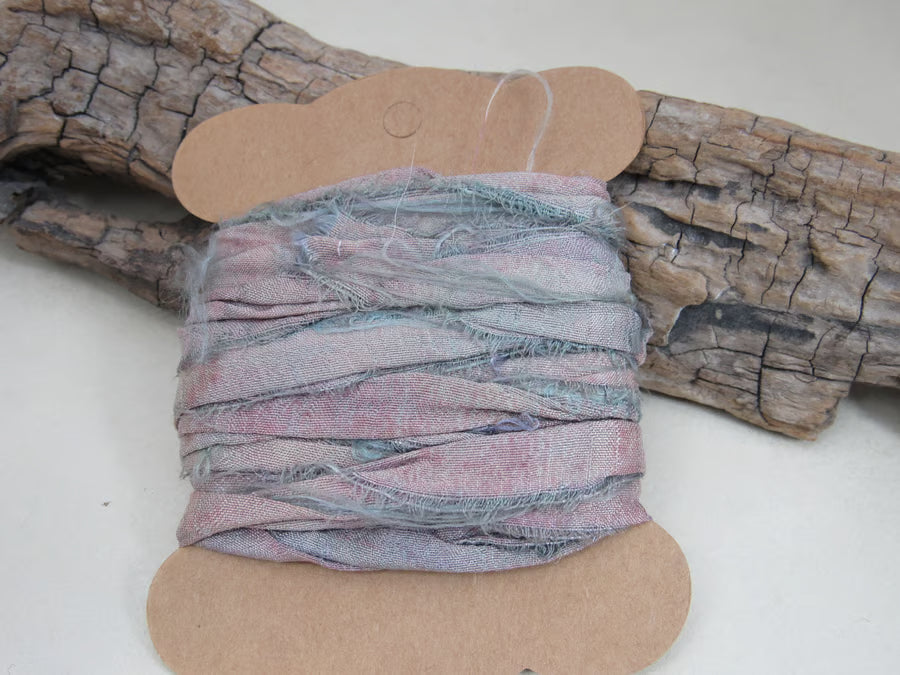 Natural Dye Sari Silk Ribbon