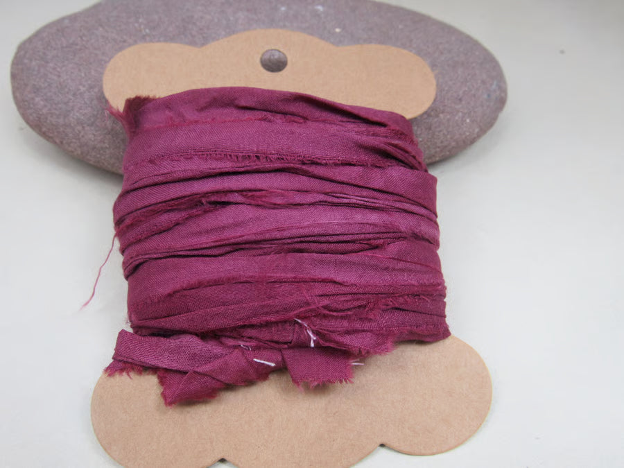 Natural Dye Sari Silk Ribbon