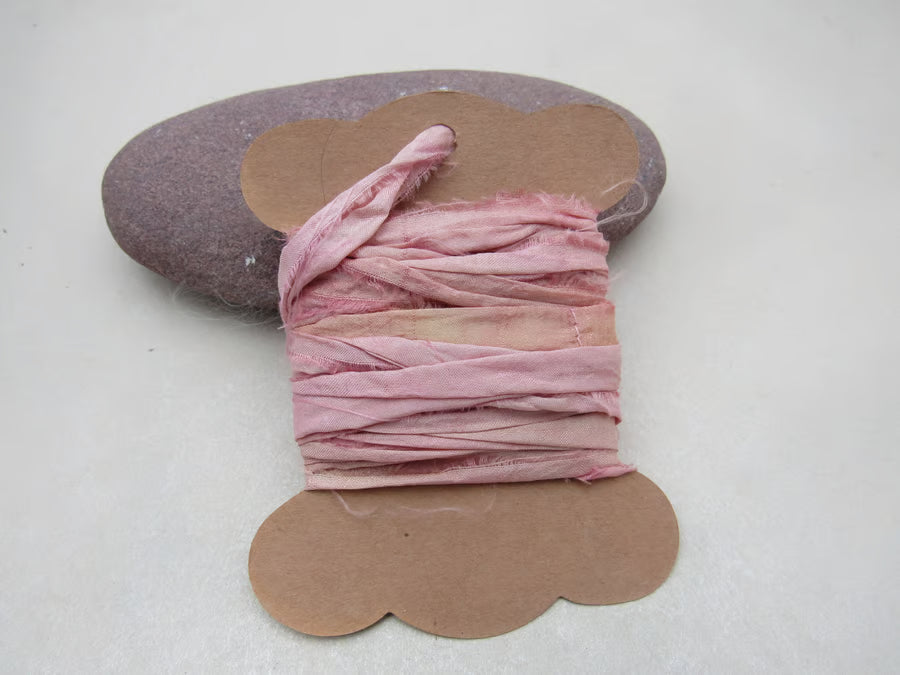 Natural Dye Sari Silk Ribbon