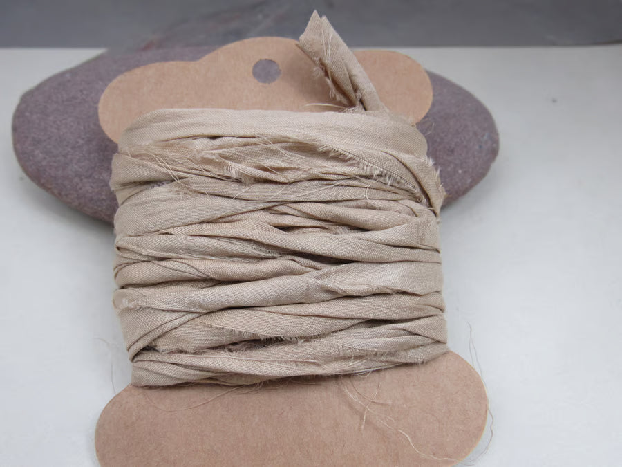 Natural Dye Sari Silk Ribbon