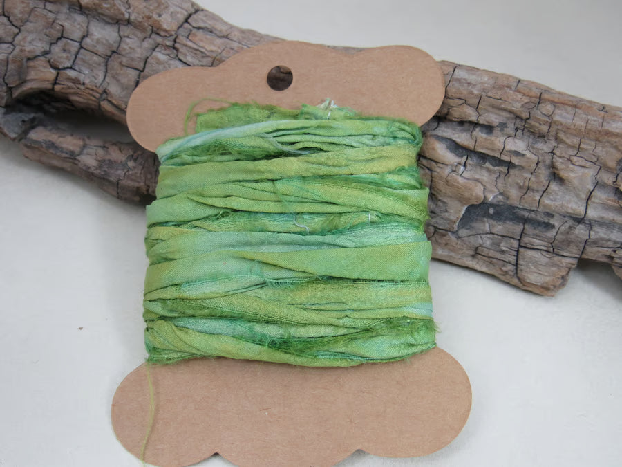 Natural Dye Sari Silk Ribbon