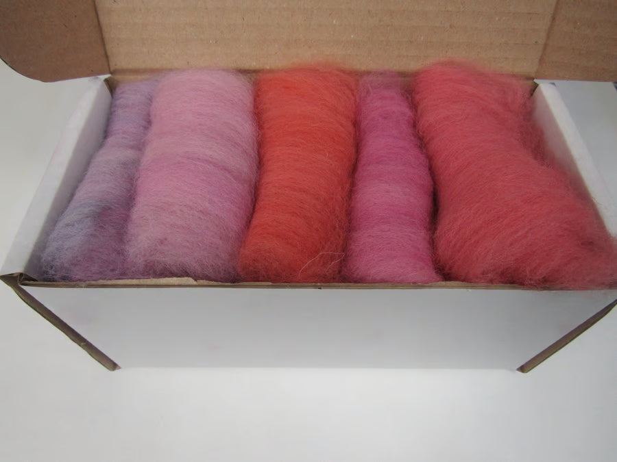 Natural Dye Shetland Wool Fibre Boxes