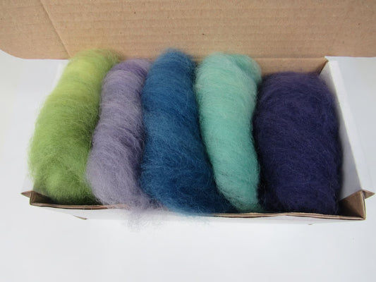 Natural Dye Shetland Wool Fibre Boxes