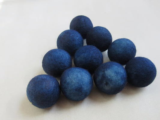 Large Natural Dye Felted Wool Balls
