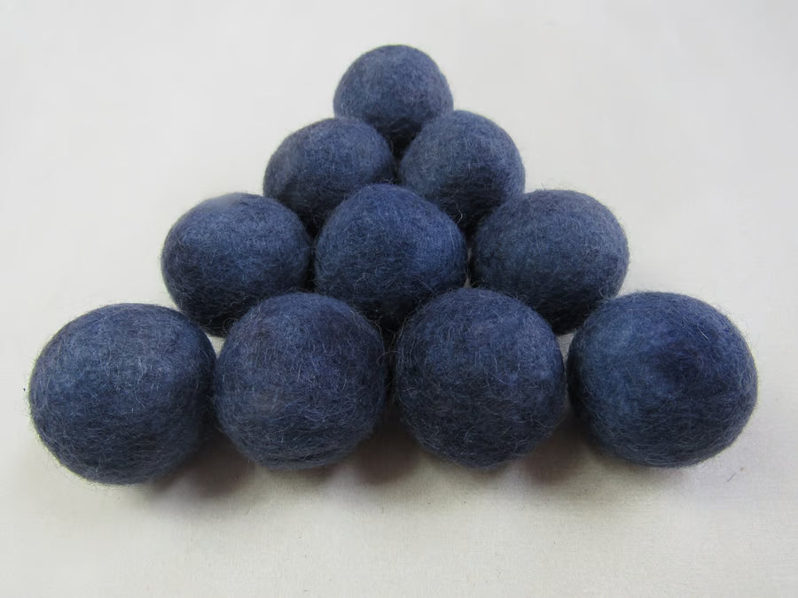 Large Natural Dye Felted Wool Balls