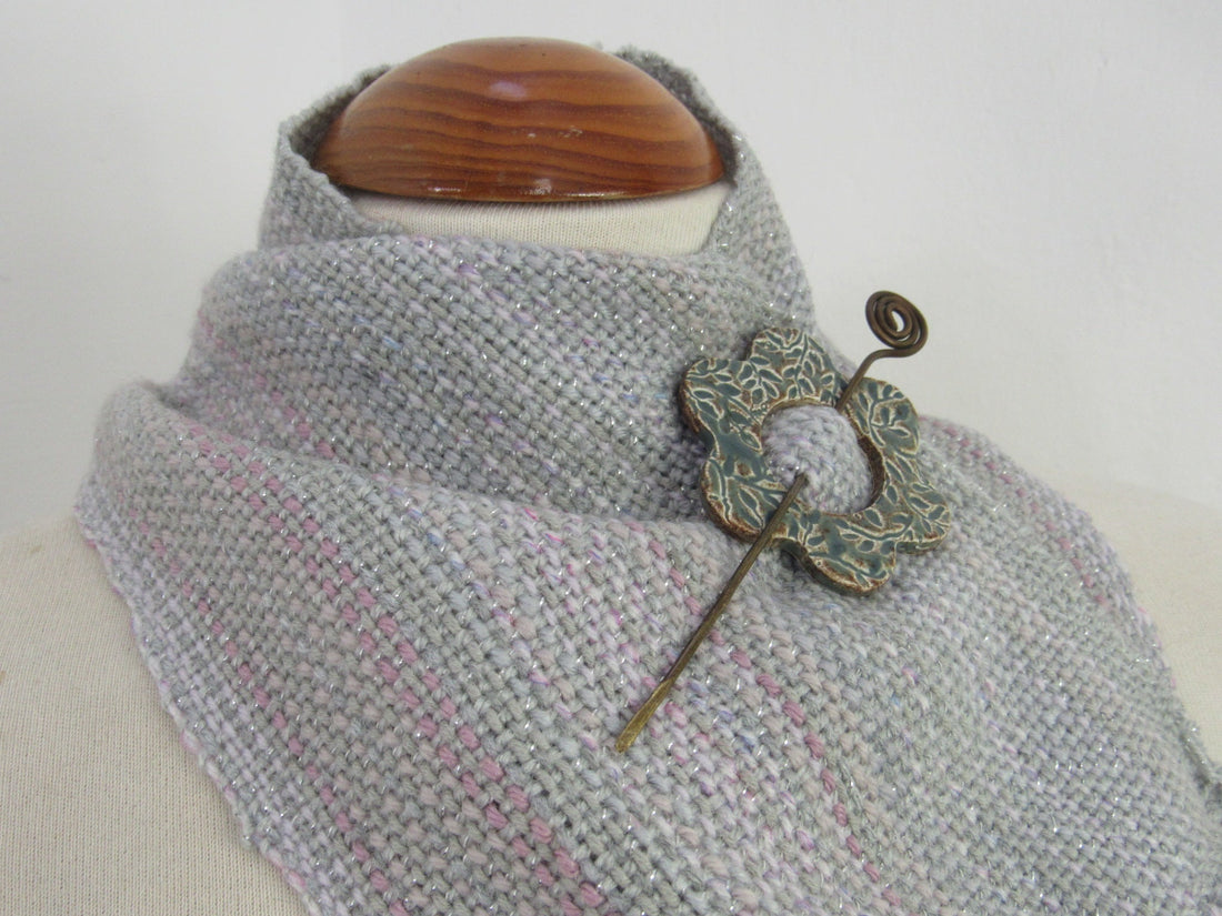 Handwoven Pearl Grey Cowl