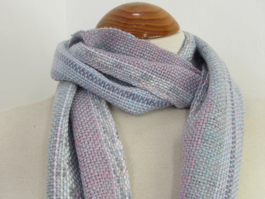 Lilac Purple Handwoven Scrap Scarf