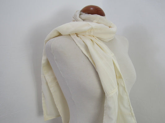 Ivory Voile Patchwork Scrap Scarf