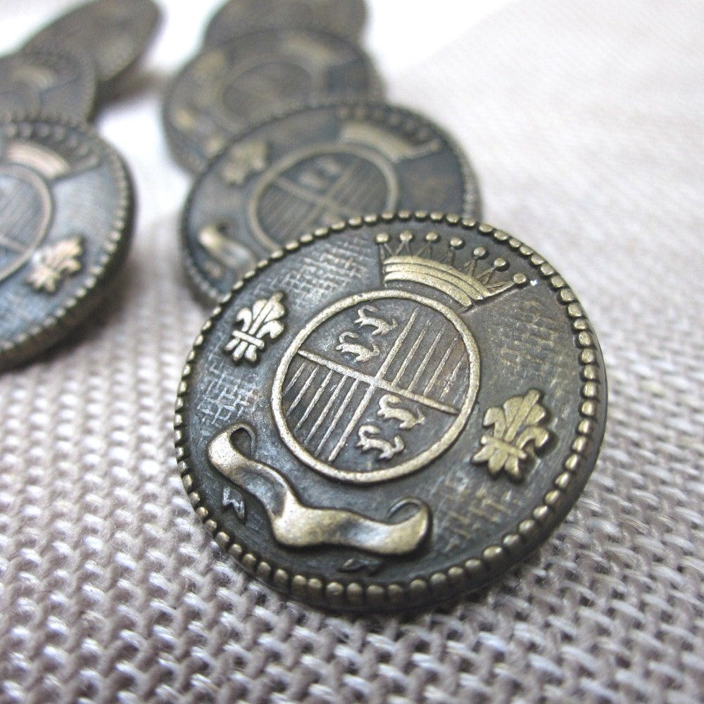 Small Metal Heraldic Buttons