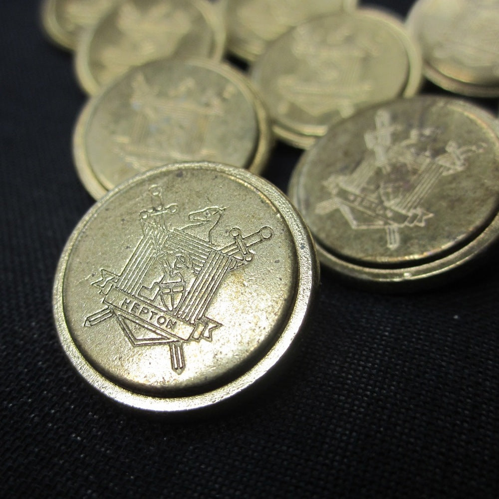 Small Metal Heraldic Buttons