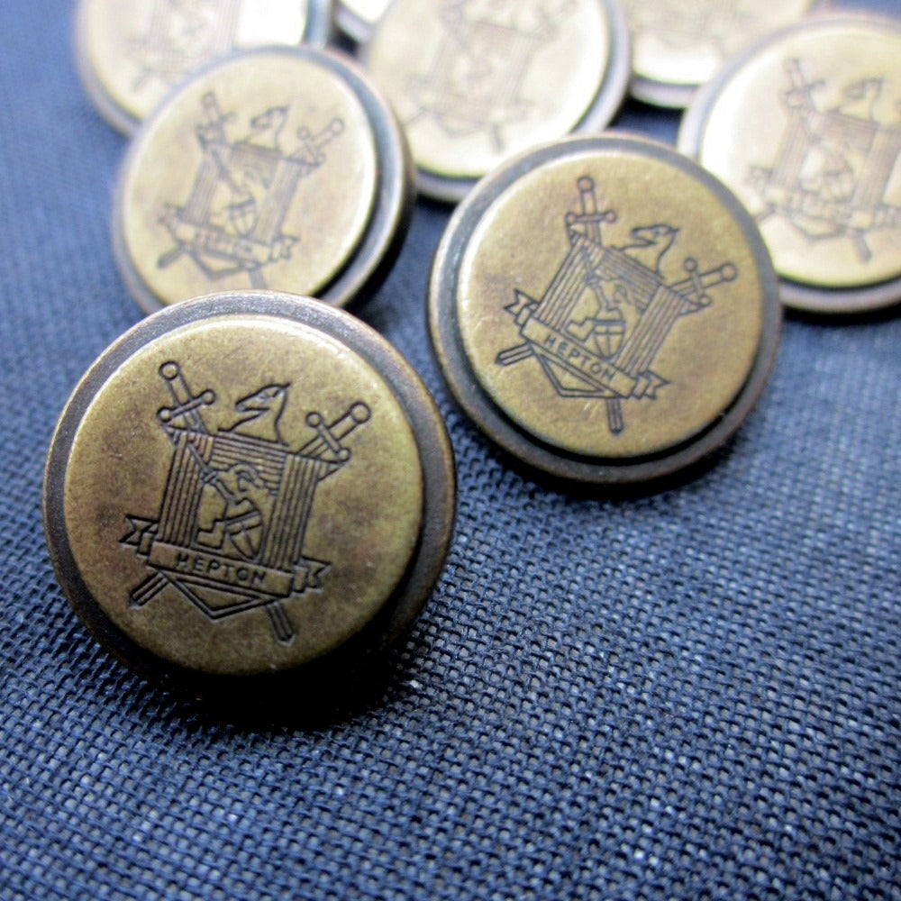 Small Metal Heraldic Buttons