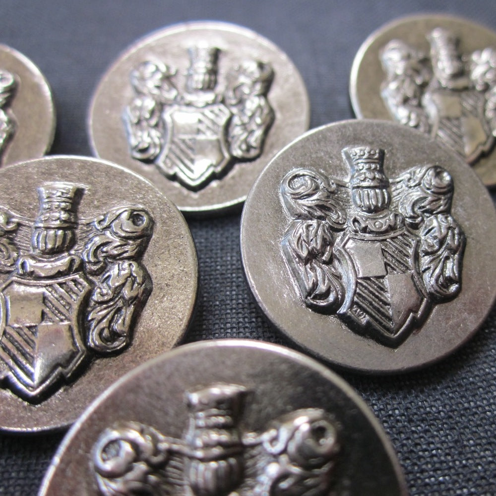 Small Metal Heraldic Buttons