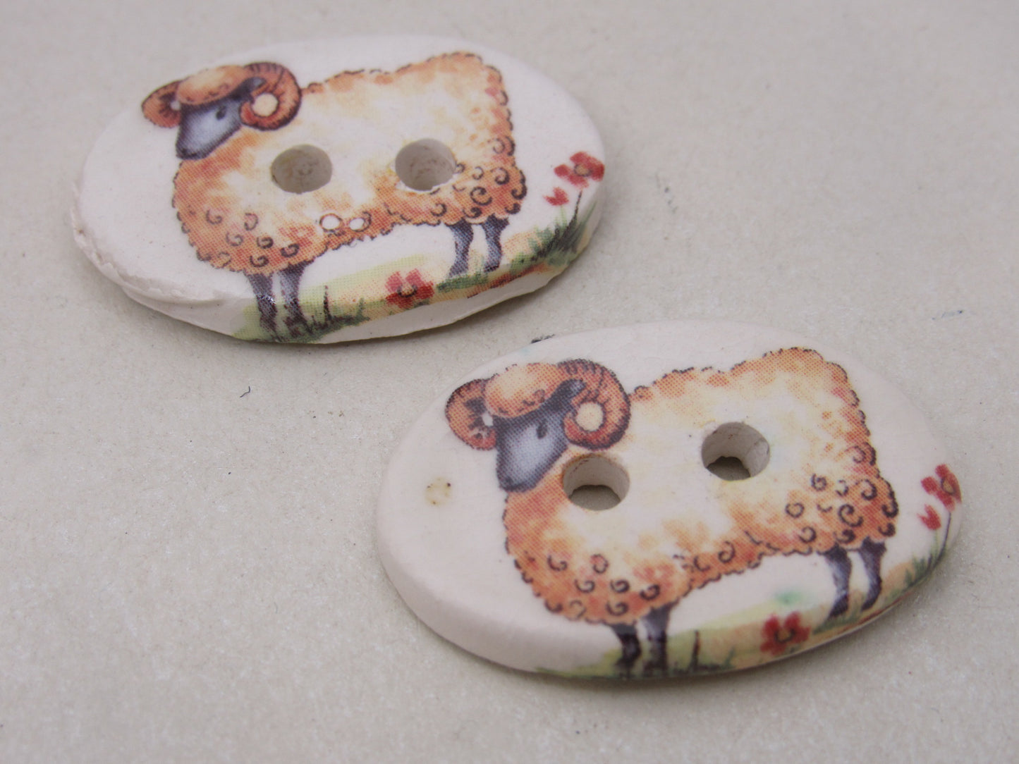 Medium Ceramic Decal Buttons