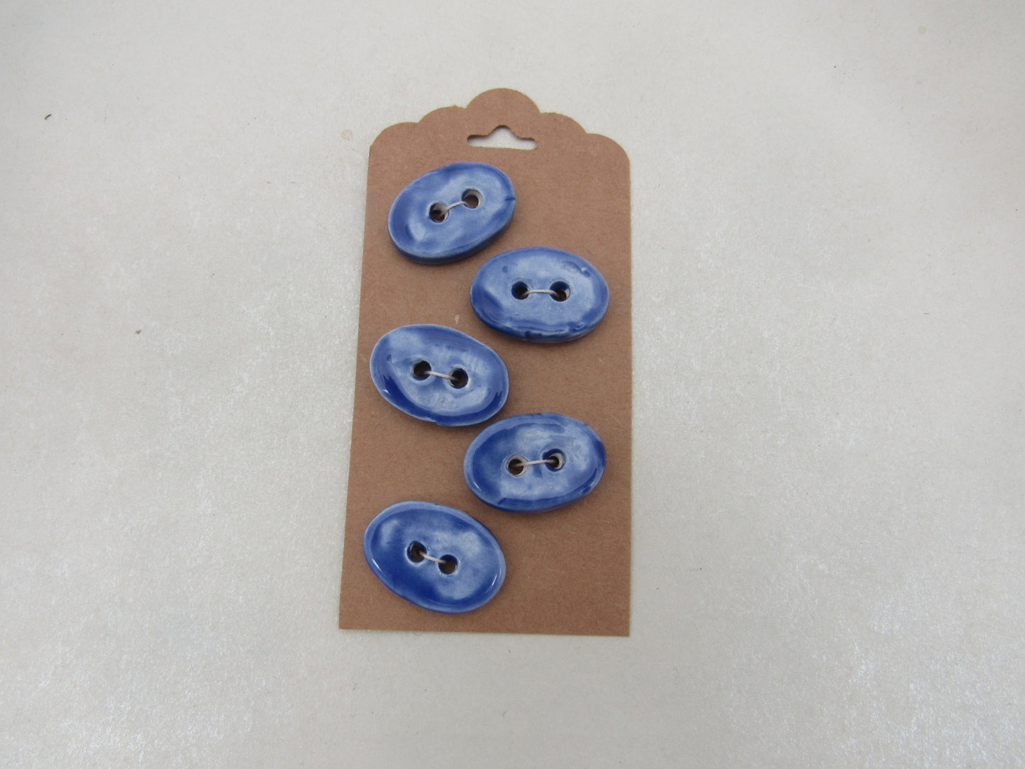 Wholesale 5 Small Oval Ceramic Buttons