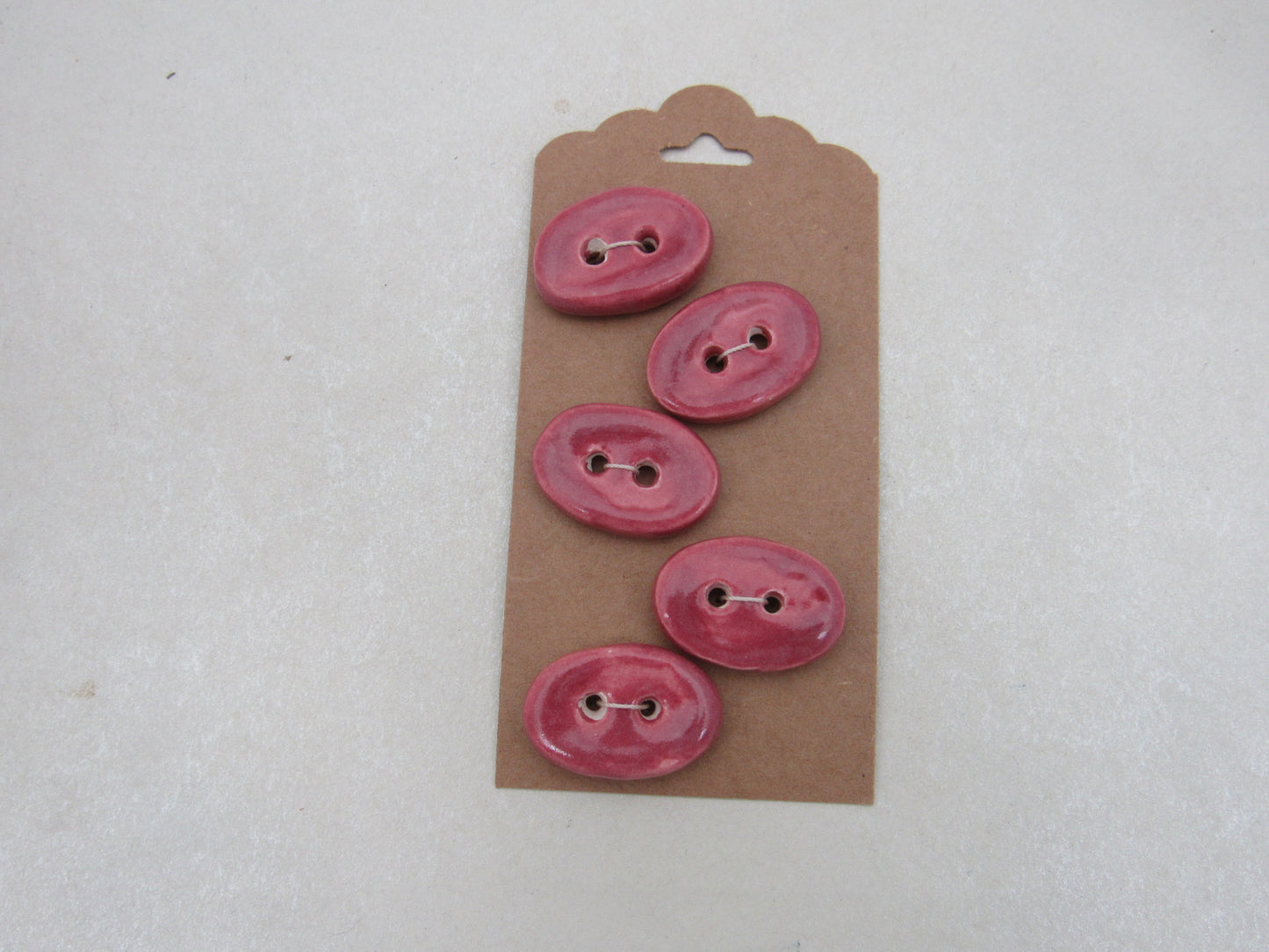 Wholesale 5 Small Oval Ceramic Buttons