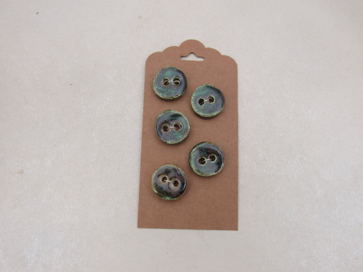 Wholesale 5 Small Round Ceramic Buttons