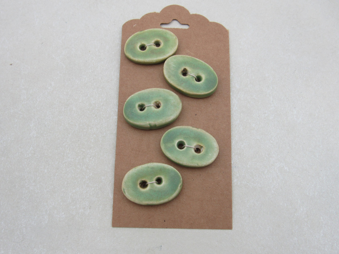 Wholesale 5 Small Oval Ceramic Buttons