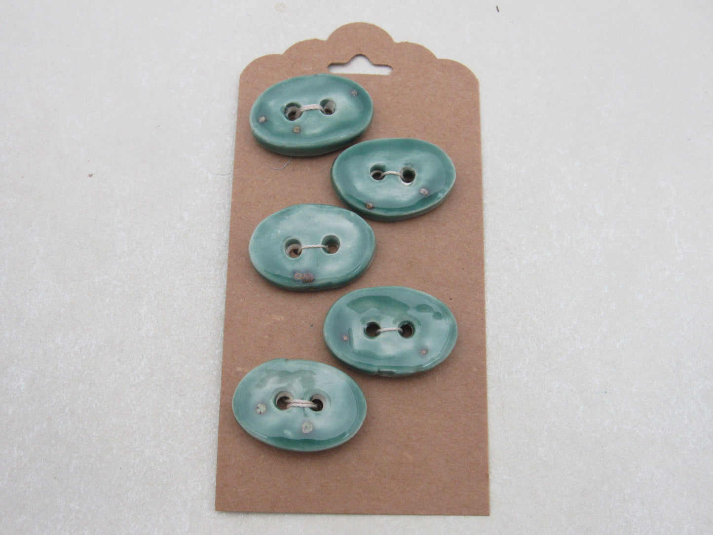 Wholesale 5 Small Oval Ceramic Buttons