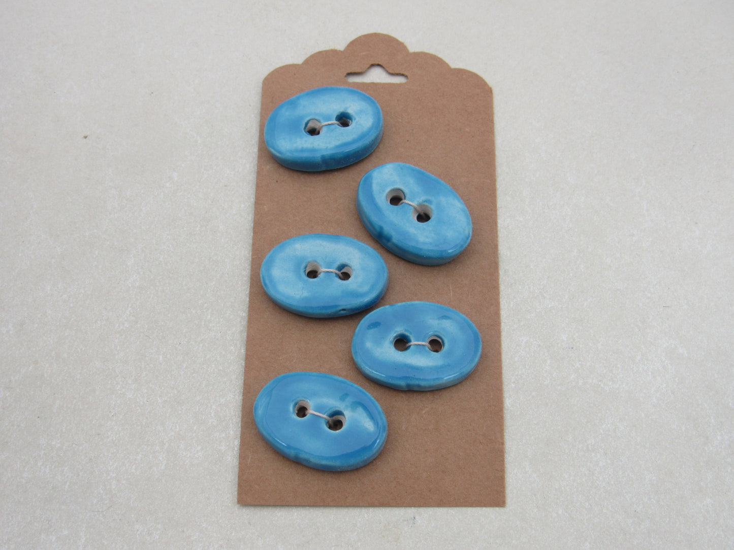 Wholesale 5 Small Oval Ceramic Buttons