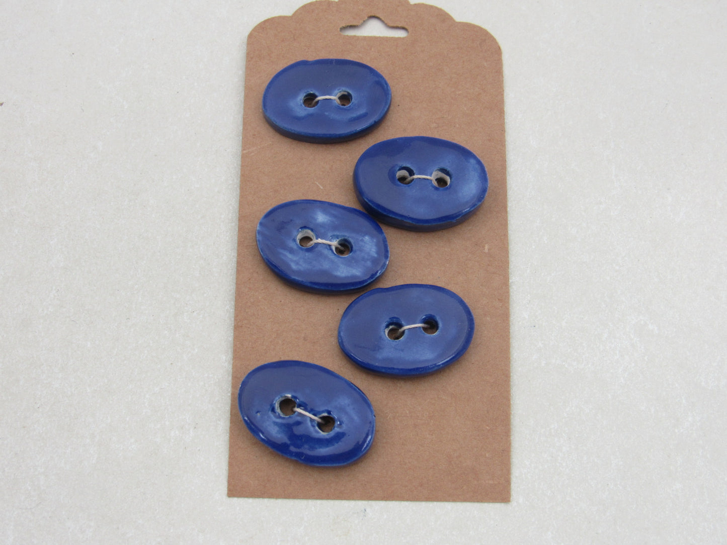 Wholesale 5 Small Oval Ceramic Buttons