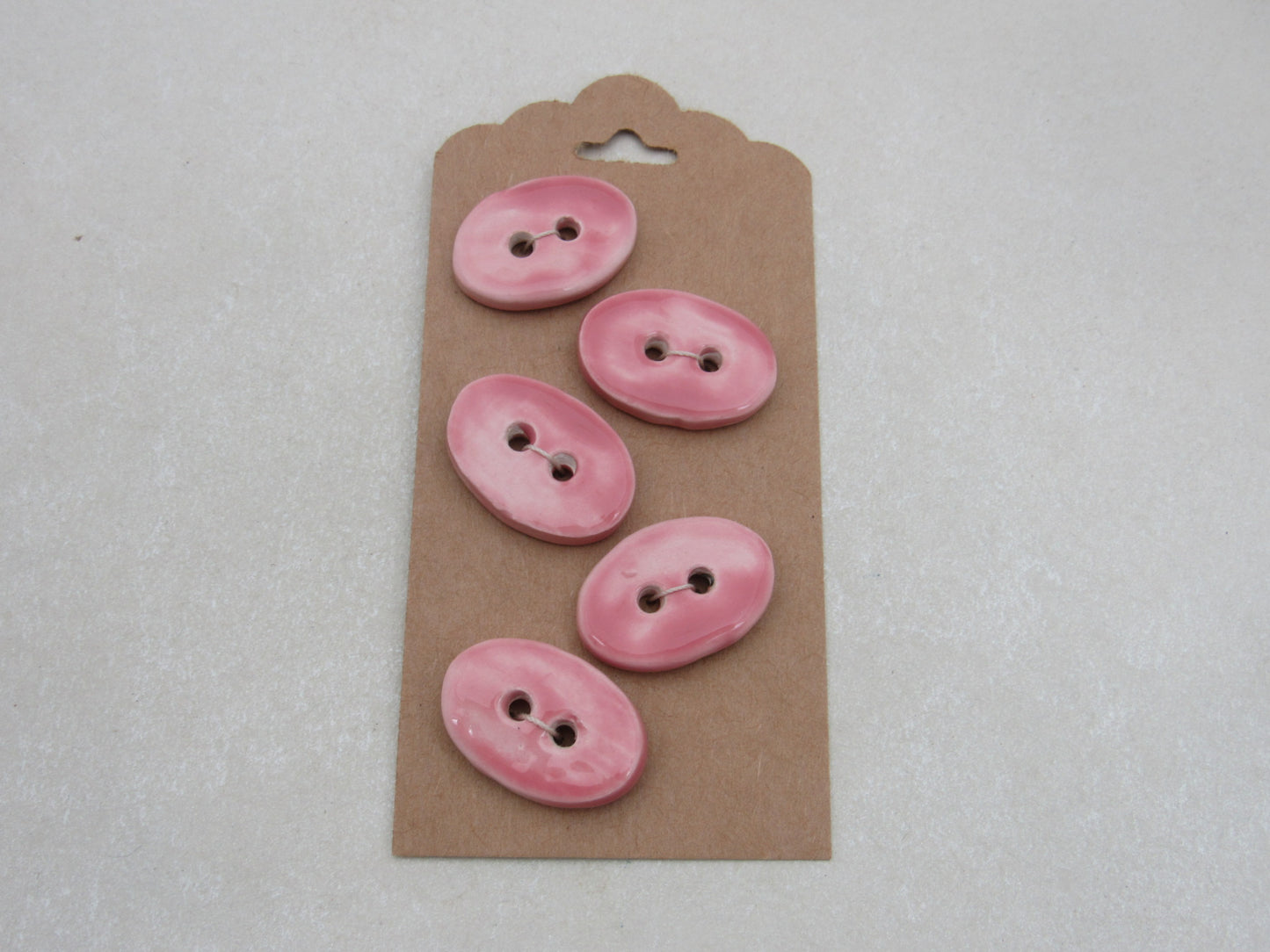 Wholesale 5 Small Oval Ceramic Buttons