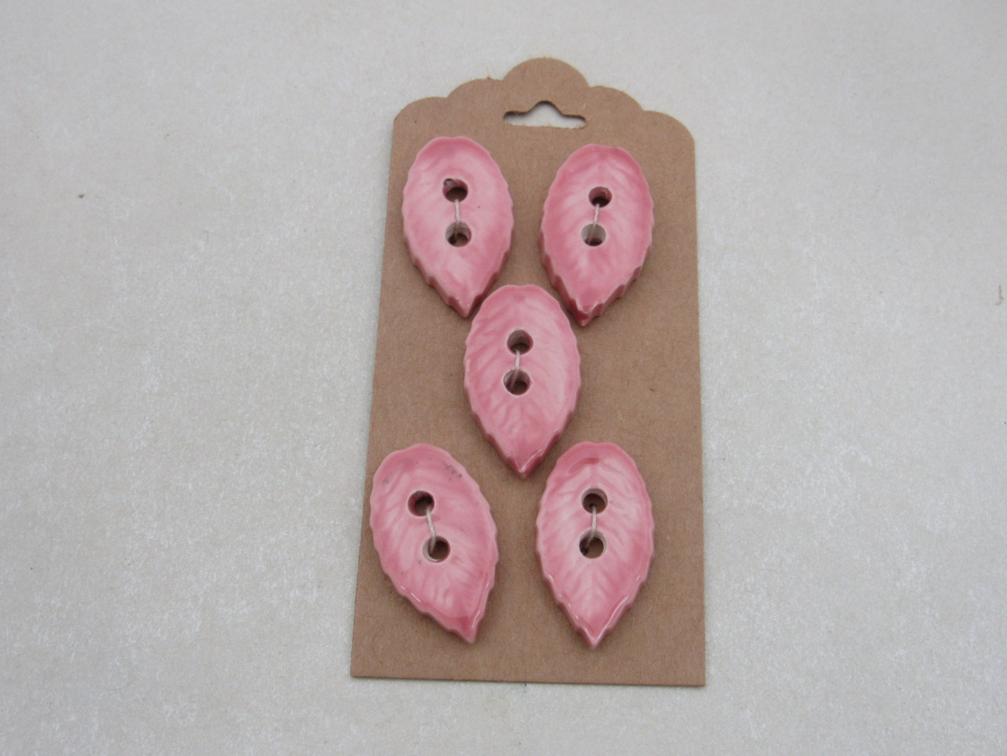 Wholesale 5 Small Leaf Shape Ceramic Buttons
