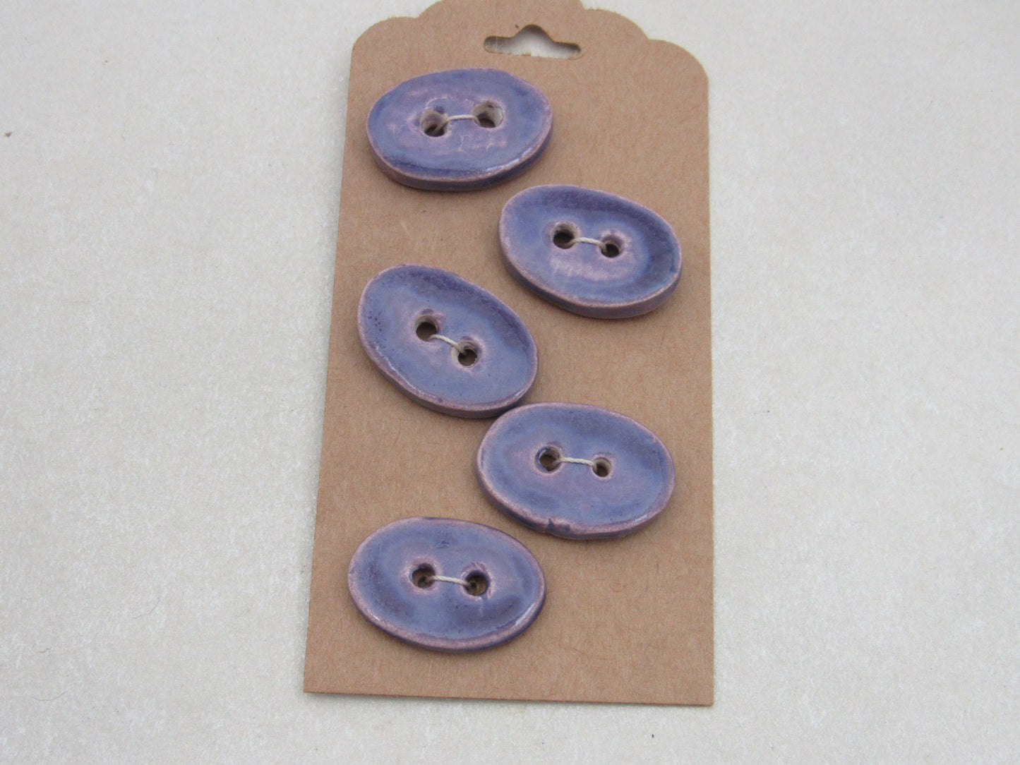 Wholesale 5 Small Oval Ceramic Buttons