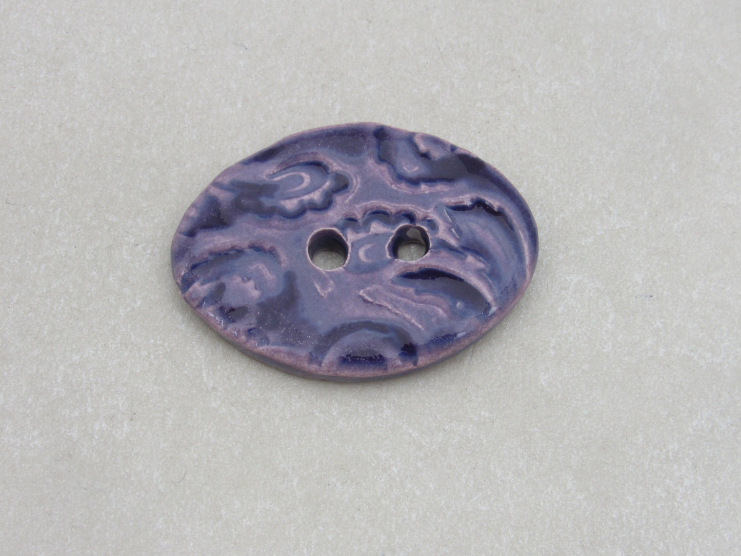 Wholesale Large Brocade Texture Oval Ceramic Button
