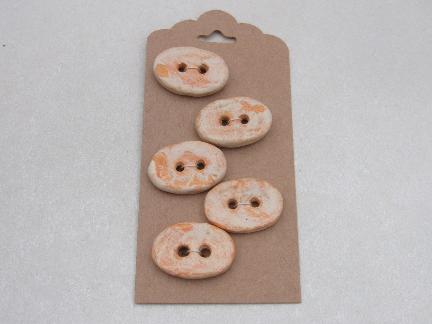 Wholesale 5 Small Oval Ceramic Buttons