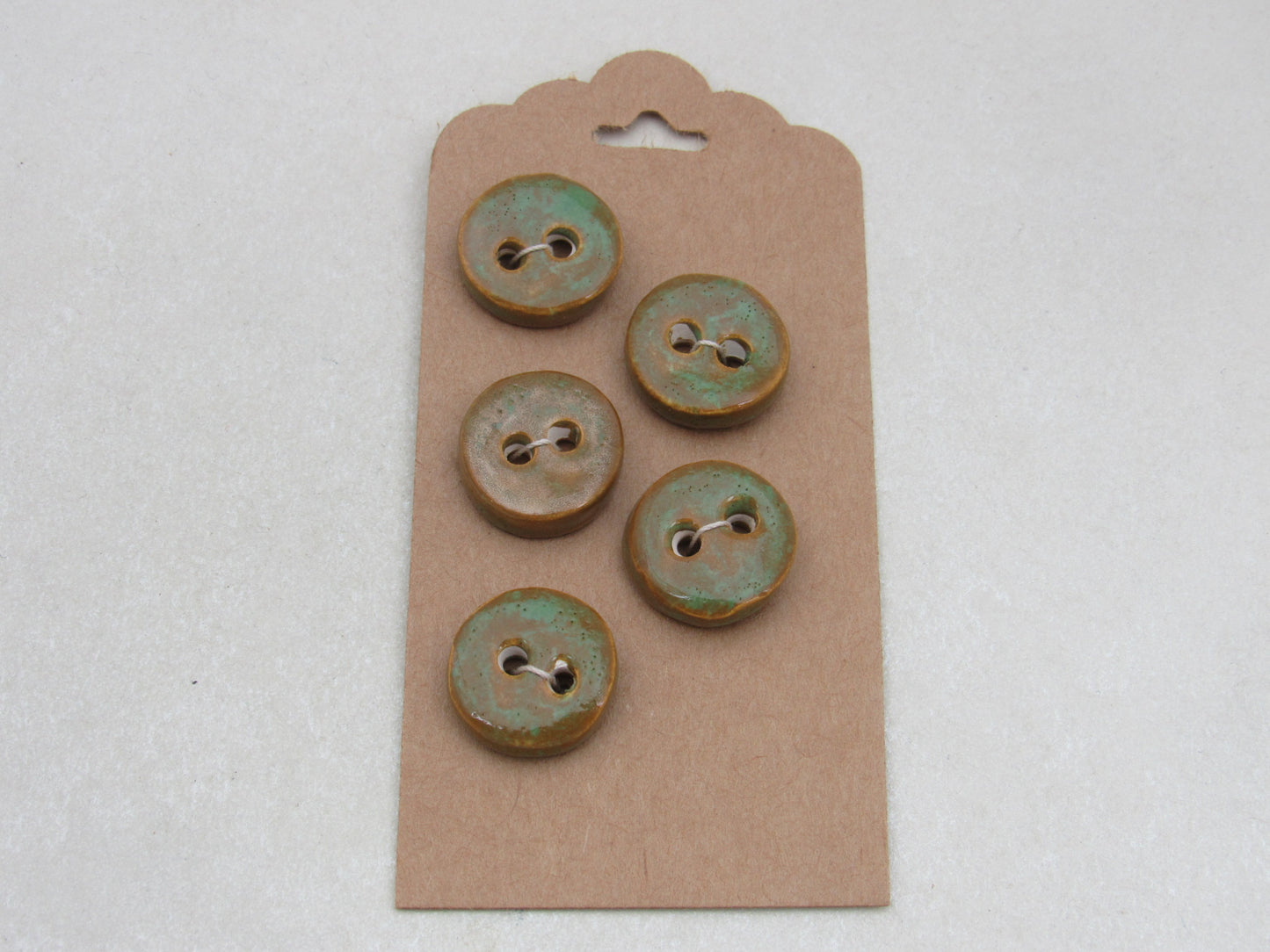 Wholesale 5 Small Round Ceramic Buttons