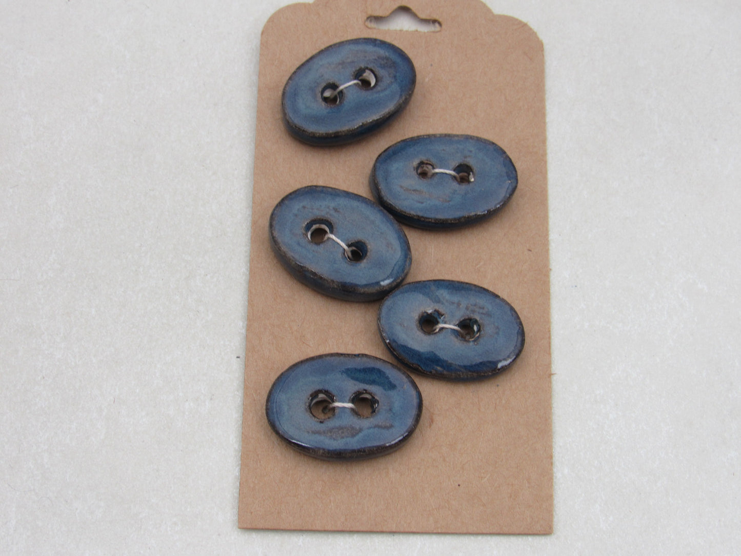 Wholesale 5 Small Oval Ceramic Buttons