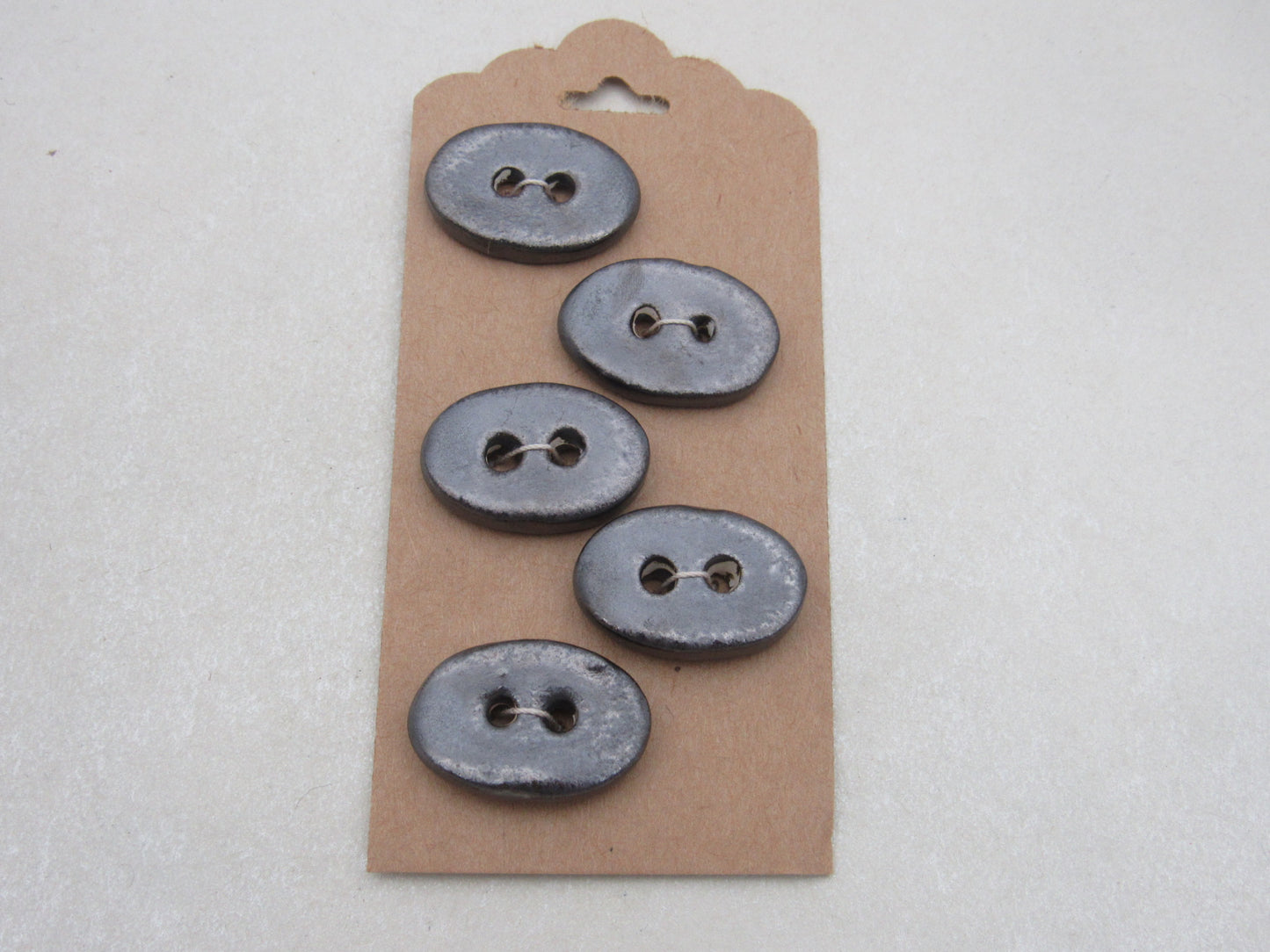 Wholesale 5 Small Oval Ceramic Buttons