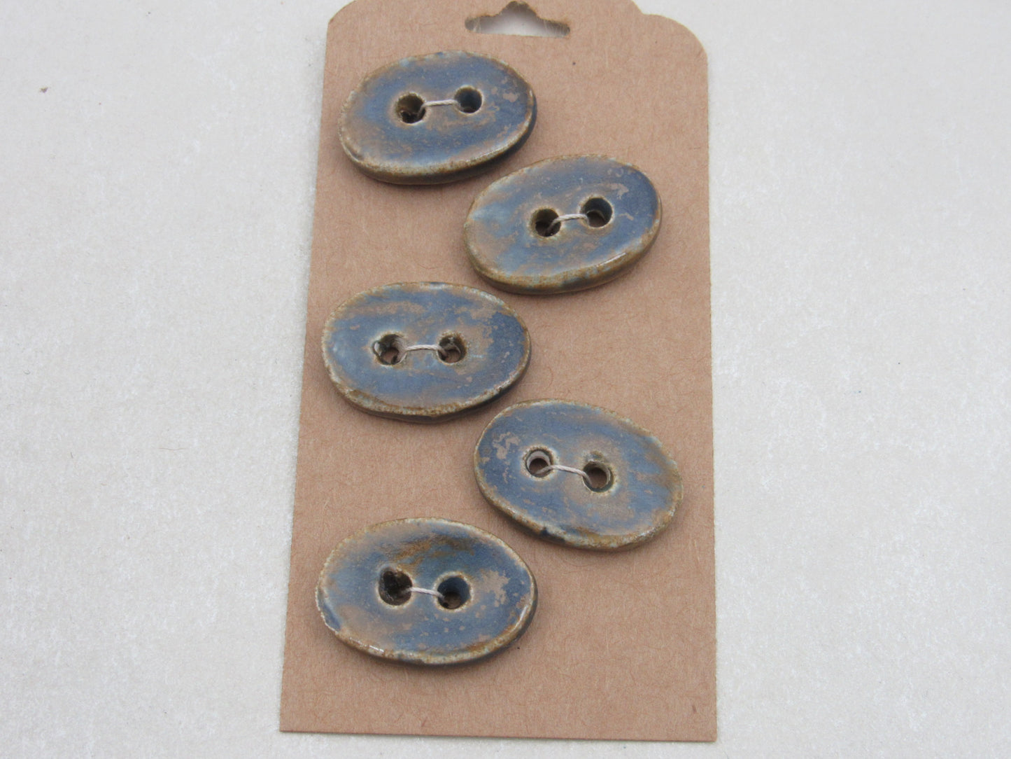 Wholesale 5 Small Oval Ceramic Buttons