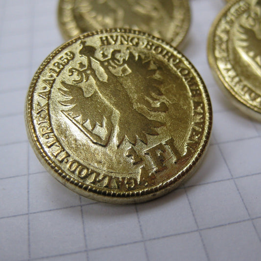 Small Metal Heraldic Buttons
