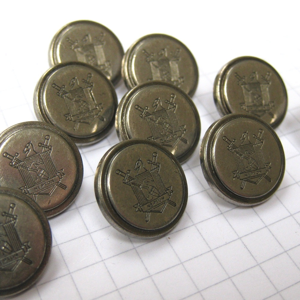 Small Metal Heraldic Buttons
