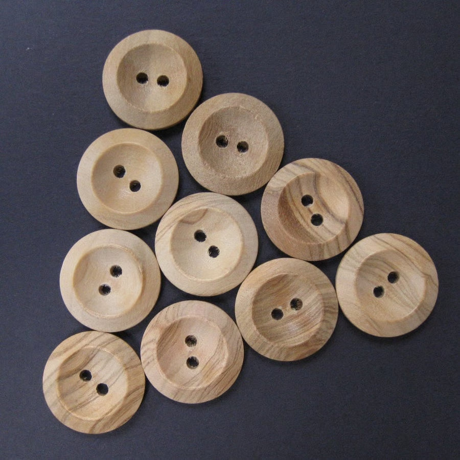 Dished Wooden Buttons
