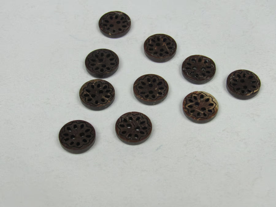 Dark Wood Buttons
