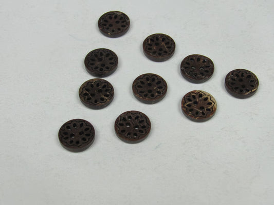 Dark Wood Buttons
