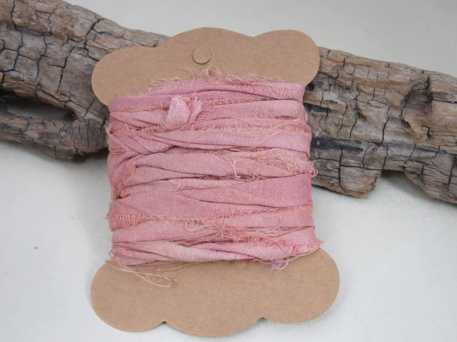 Natural Dye Sari Silk Ribbon