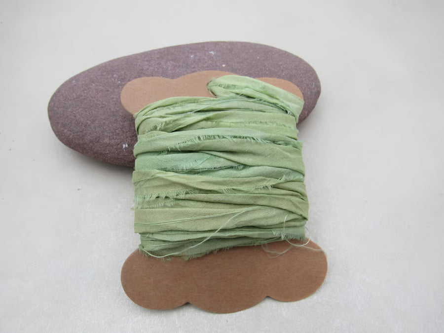 Natural Dye Sari Silk Ribbon