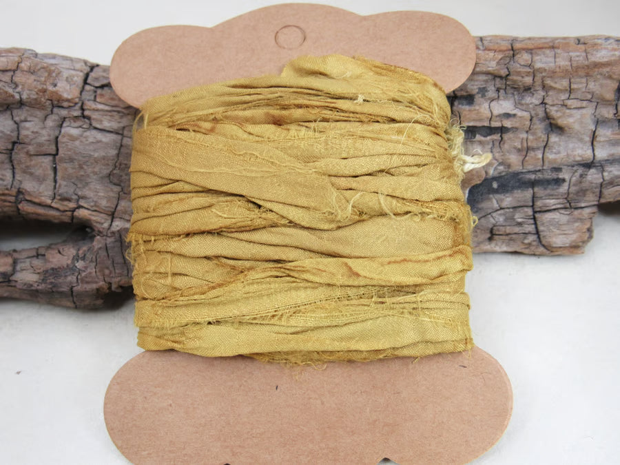 Natural Dye Sari Silk Ribbon