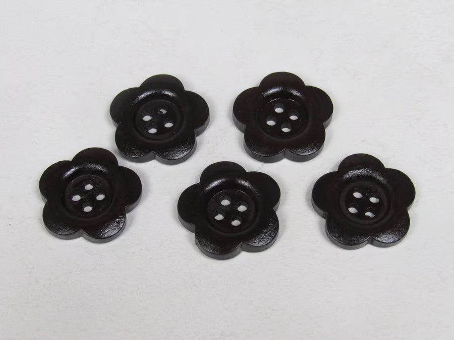 Dark Wood Buttons